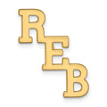 Sterling Silver/Gold-plated Large cut-out Monogram Tie Tac