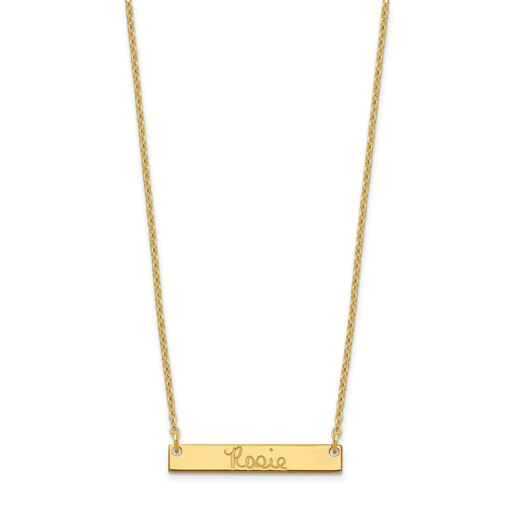 Sterling Silver/Gold-plated Small Signature Bar Necklace
