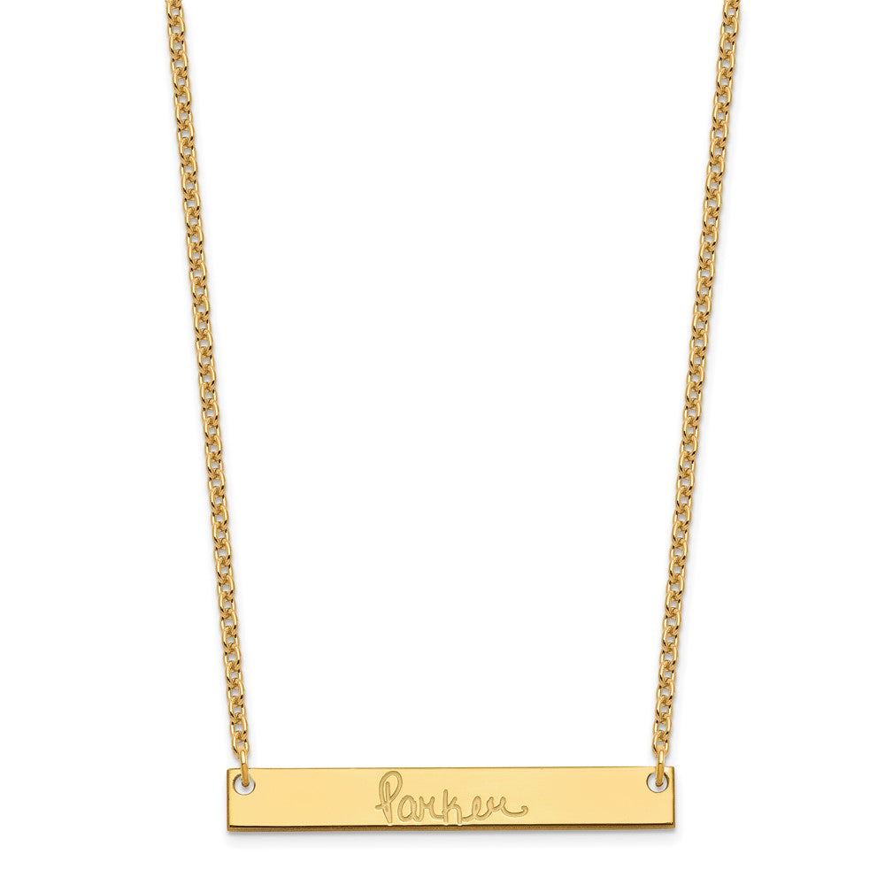 Sterling Silver/Gold-plated Medium Signature Bar Necklace