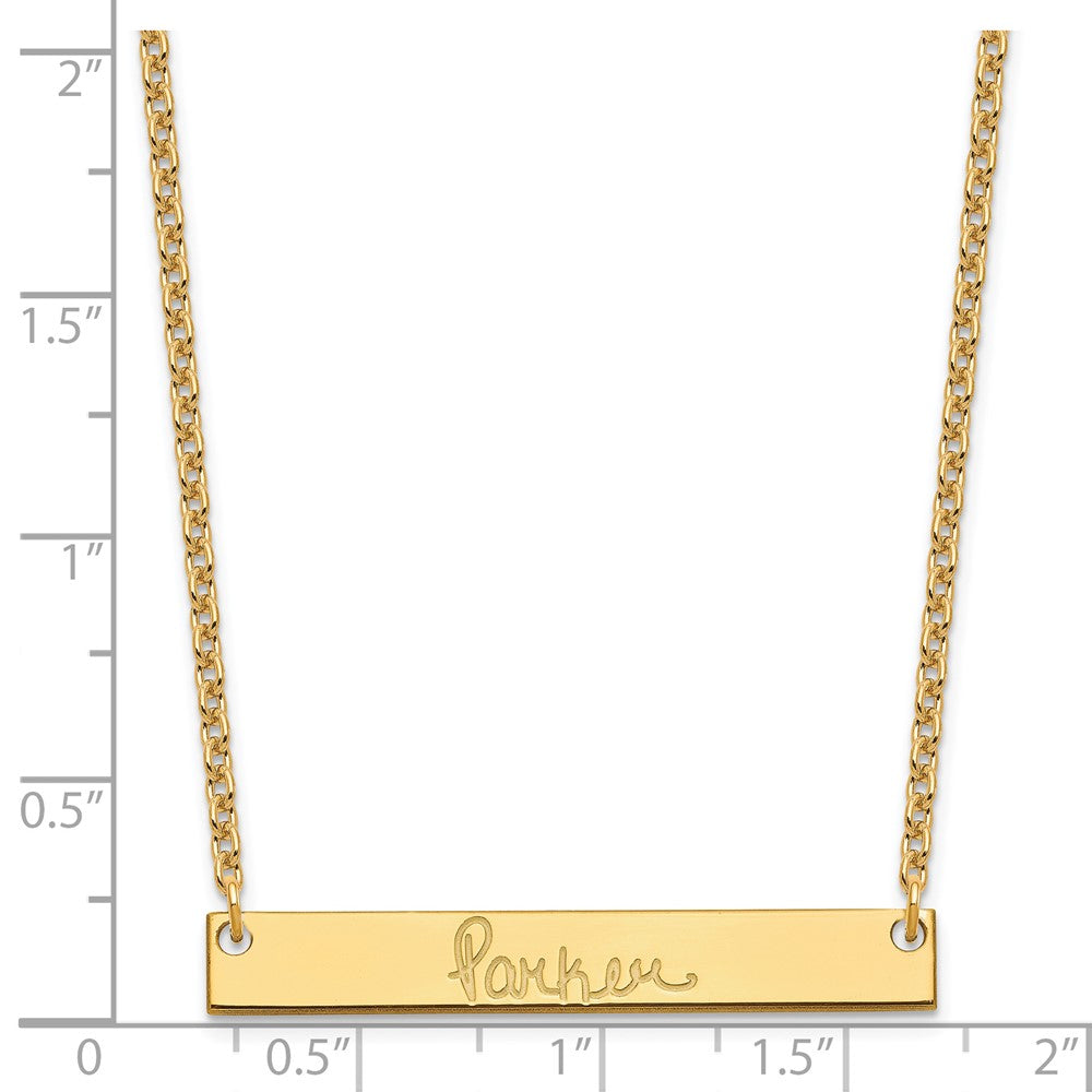 Sterling Silver/Gold-plated Medium Signature Bar Necklace