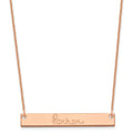 14k Rose Gold Medium Signature Bar Necklace