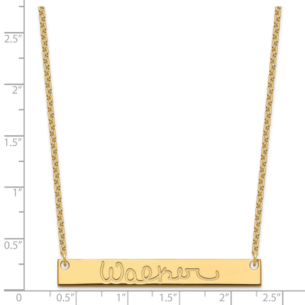 Sterling Silver/Gold-plated Large Signature Bar Necklace