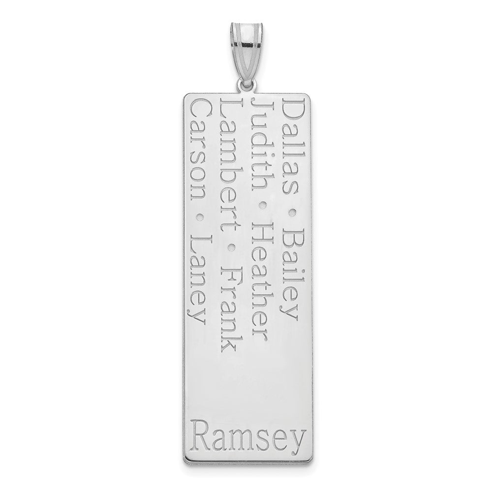 Sterling Silver/Rhodium-plated 8 Name Family Pendant
