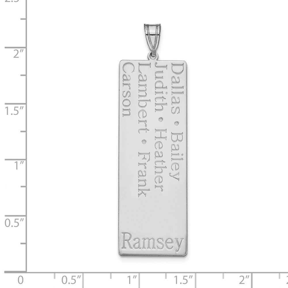 Sterling Silver/Rhodium-plated 7 Name Family Pendant