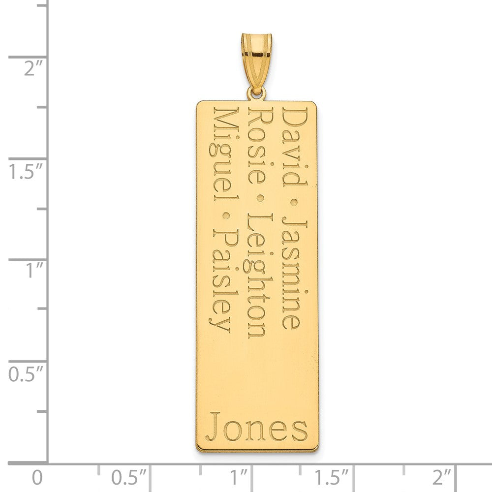 Sterling Silver/Gold-plated 6 Name Family Pendant