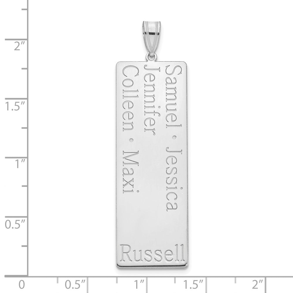 Sterling Silver/Rhodium-plated 5 Name Family Pendant