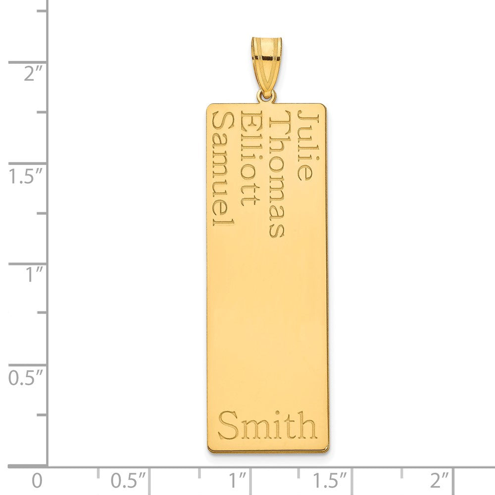 Sterling Silver/Gold-plated 4 Name Family Pendant