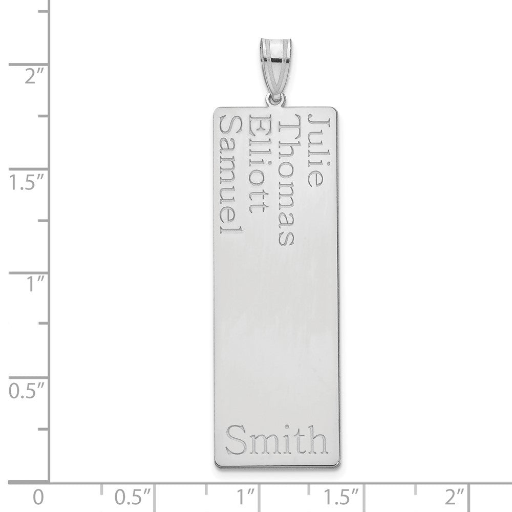 Sterling Silver/Rhodium-plated 4 Name Family Pendant