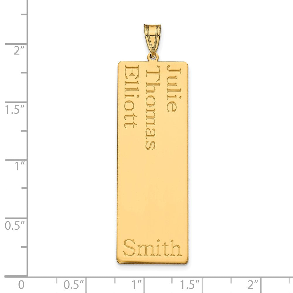 Sterling Silver/Gold-plated 3 Name Family Pendant
