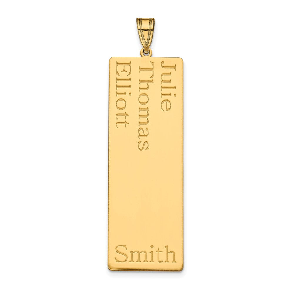 Sterling Silver/Gold-plated 3 Name Family Pendant