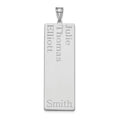 Sterling Silver/Rhodium-plated 3 Name Family Pendant