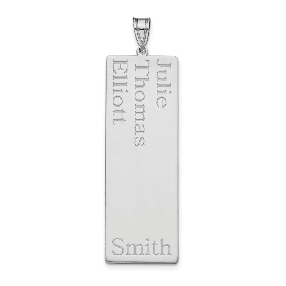Sterling Silver/Rhodium-plated 3 Name Family Pendant