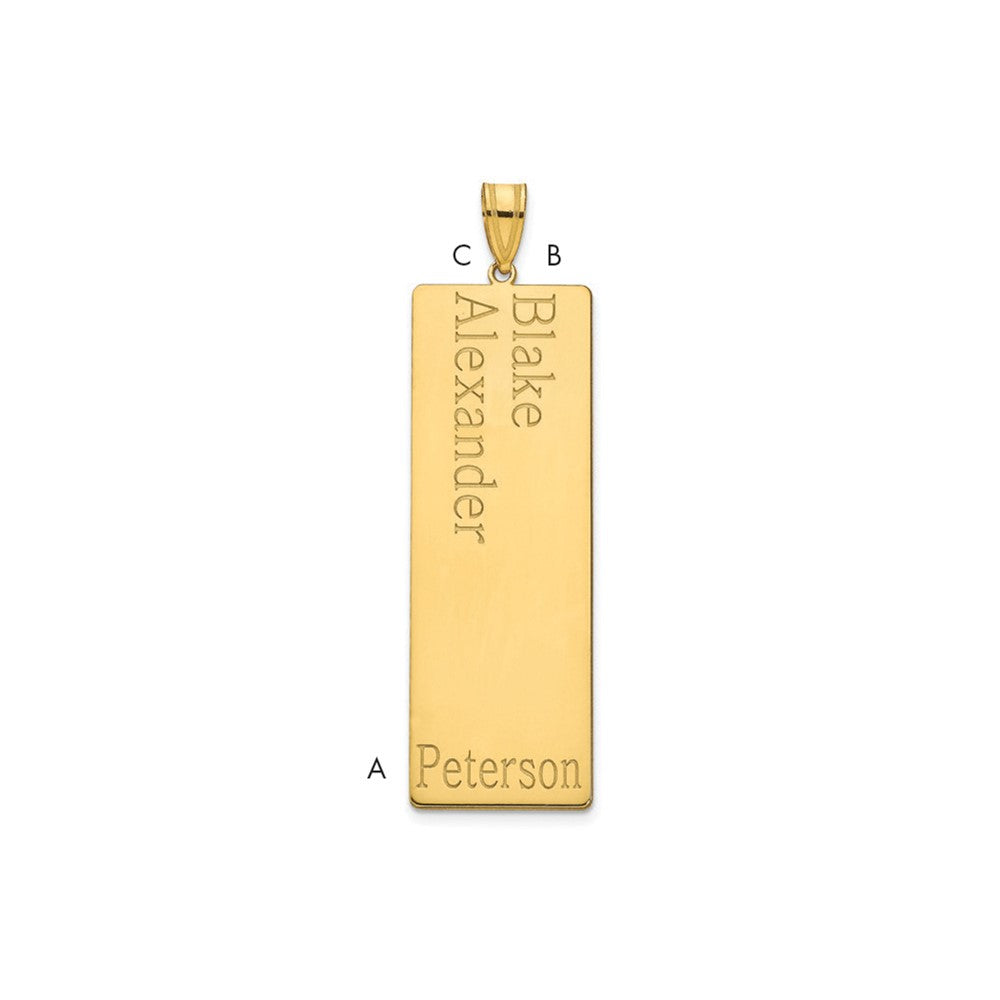 Sterling Silver/Gold-plated 2 Name Family Pendant