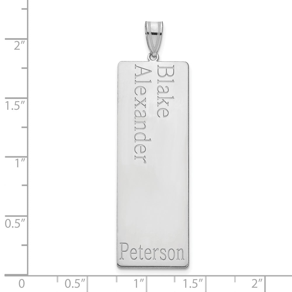 Sterling Silver/Rhodium-plated 2 Name Family Pendant