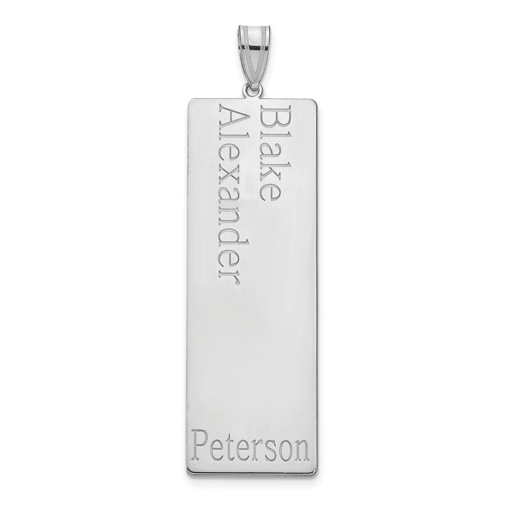 Sterling Silver/Rhodium-plated 2 Name Family Pendant
