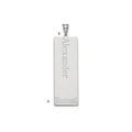 14k White Gold 1 Name Family Pendant
