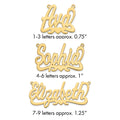 Sterling Silver/Gold-plated Heart Name Plate