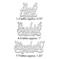 10k White Gold Heart Name Plate