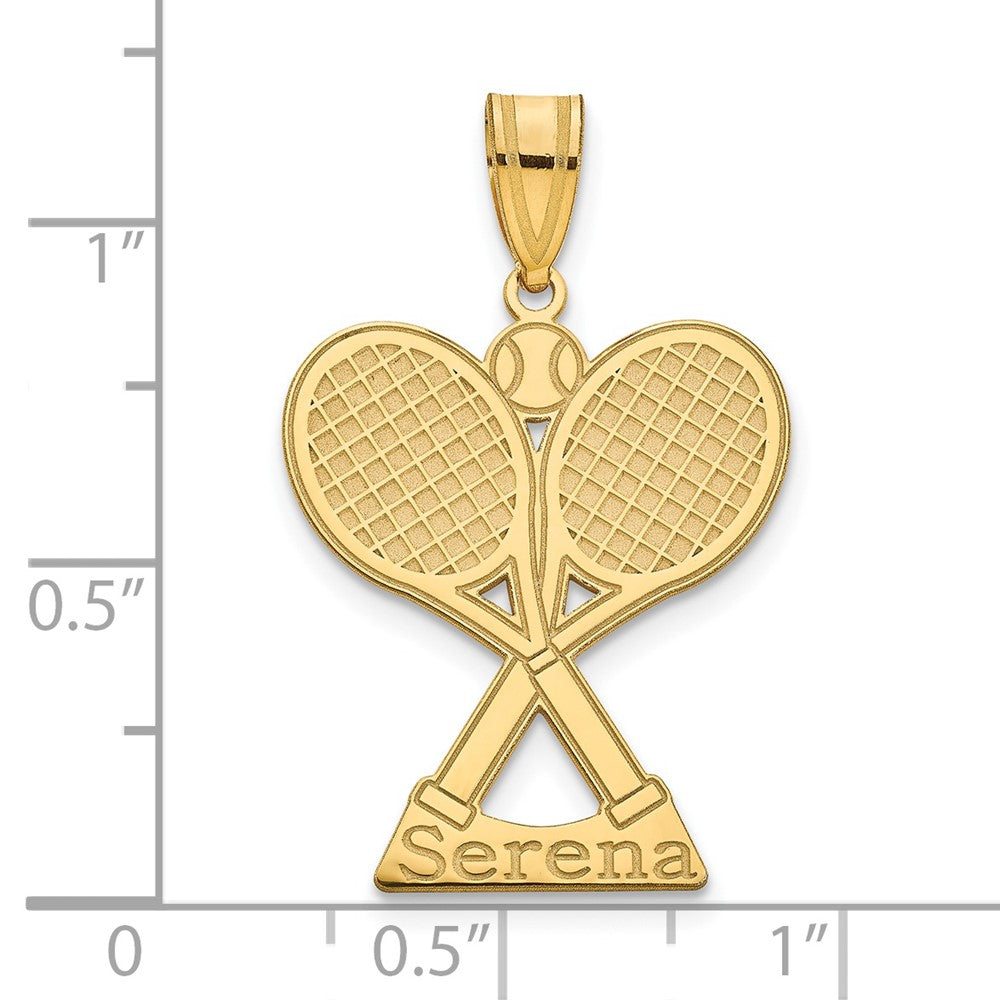 Sterling Silver/Gold-plated Personalized Tennis Pendant
