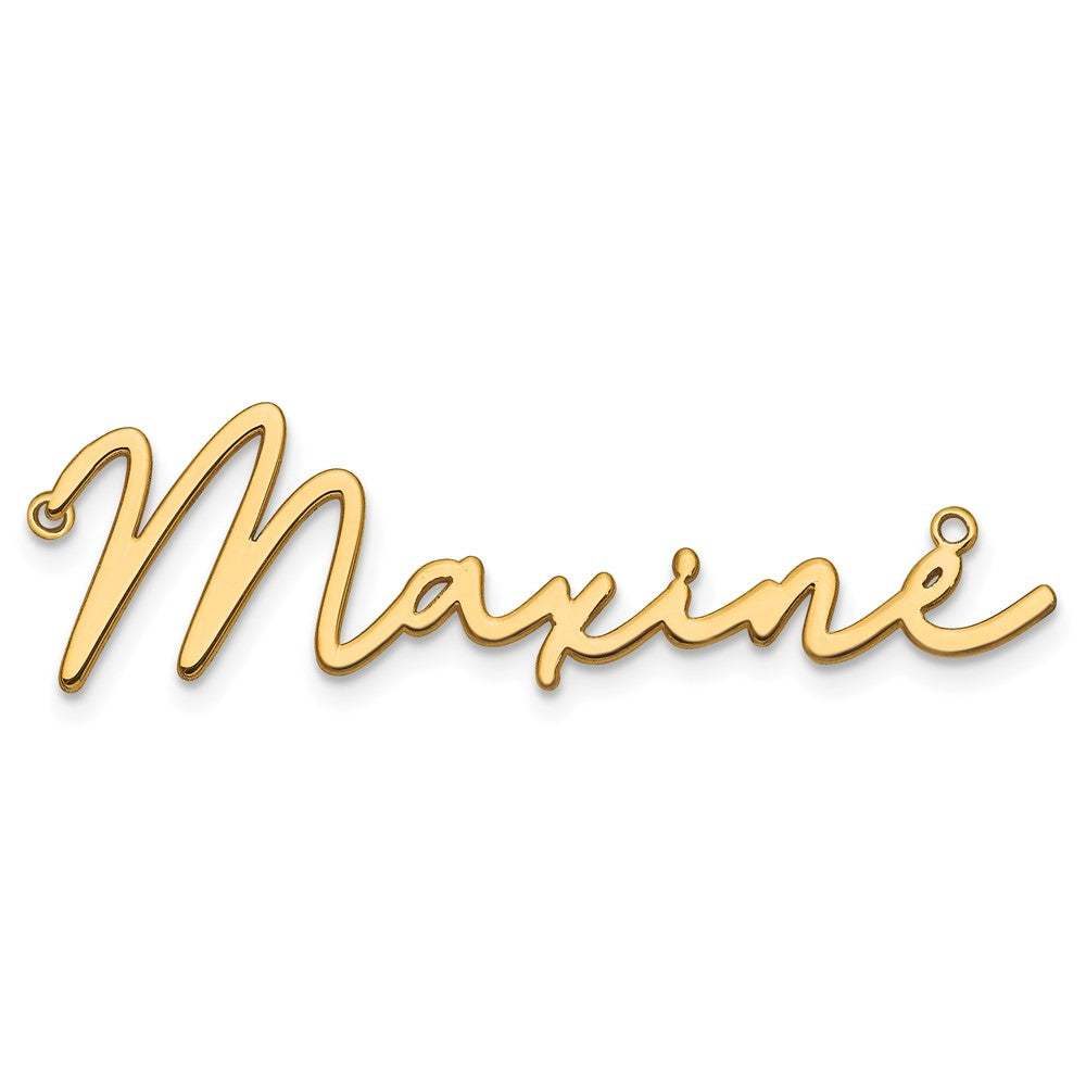 Sterling Silver/Gold-plated Polished Bathinda Font Name Plate