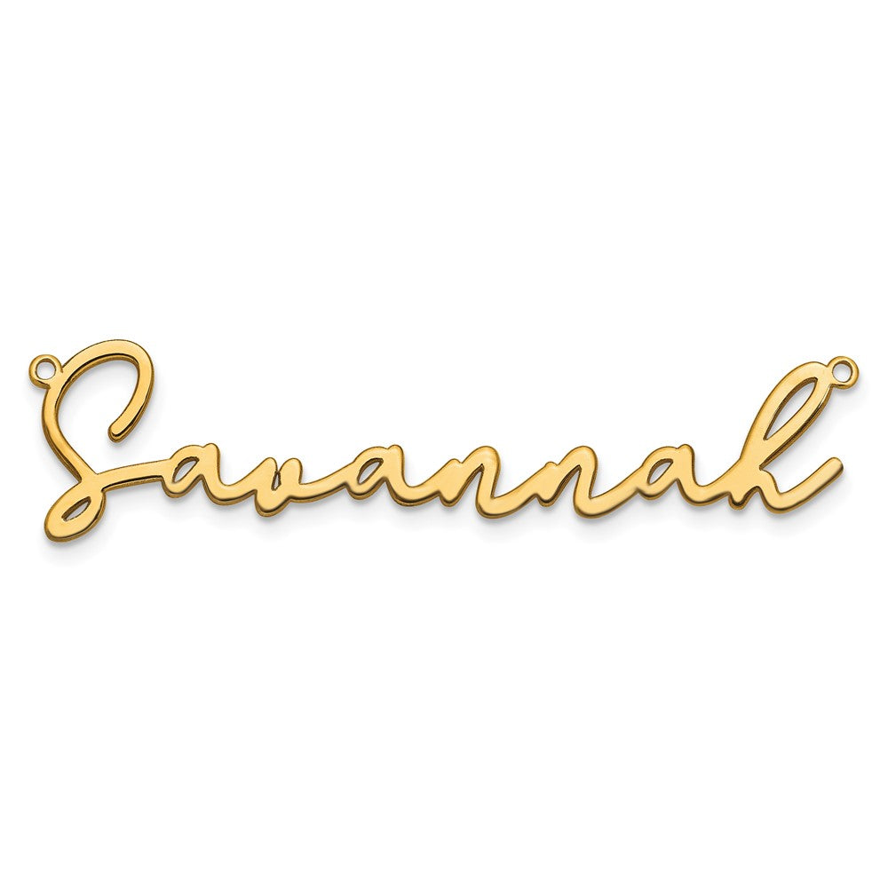 Sterling Silver/Gold-plated Polished Bathinda Font Name Plate
