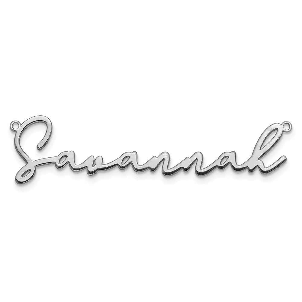 Sterling Silver/Rhodium-plated Polished Bathinda Font Name Plate