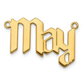 14k Yellow Gold Polished New Gothic Tectura Font Name Plate