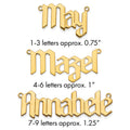 SS/Gold-plated Polished New Gothic Textura Font Name Plate