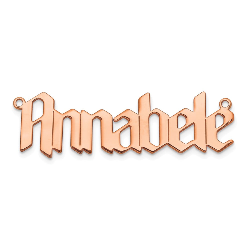 SS/Rose-plated Polished New Gothic Textura Font Name Plate