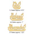 14k Yellow Gold Underlined Name Plate