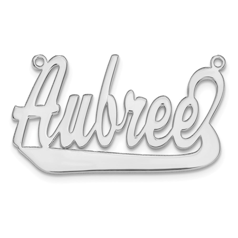 Sterling Silver/Gold-plated Underlined Name Plate
