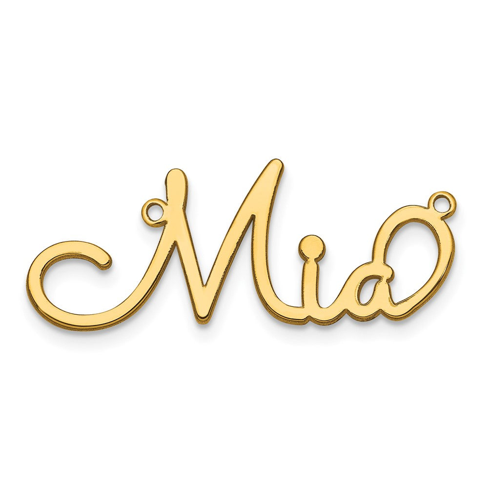 Sterling Silver/Gold-plated Polished Sacramento Font Name Plate