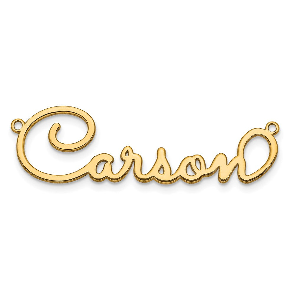 Sterling Silver/Gold-plated Polished Sacramento Font Name Plate