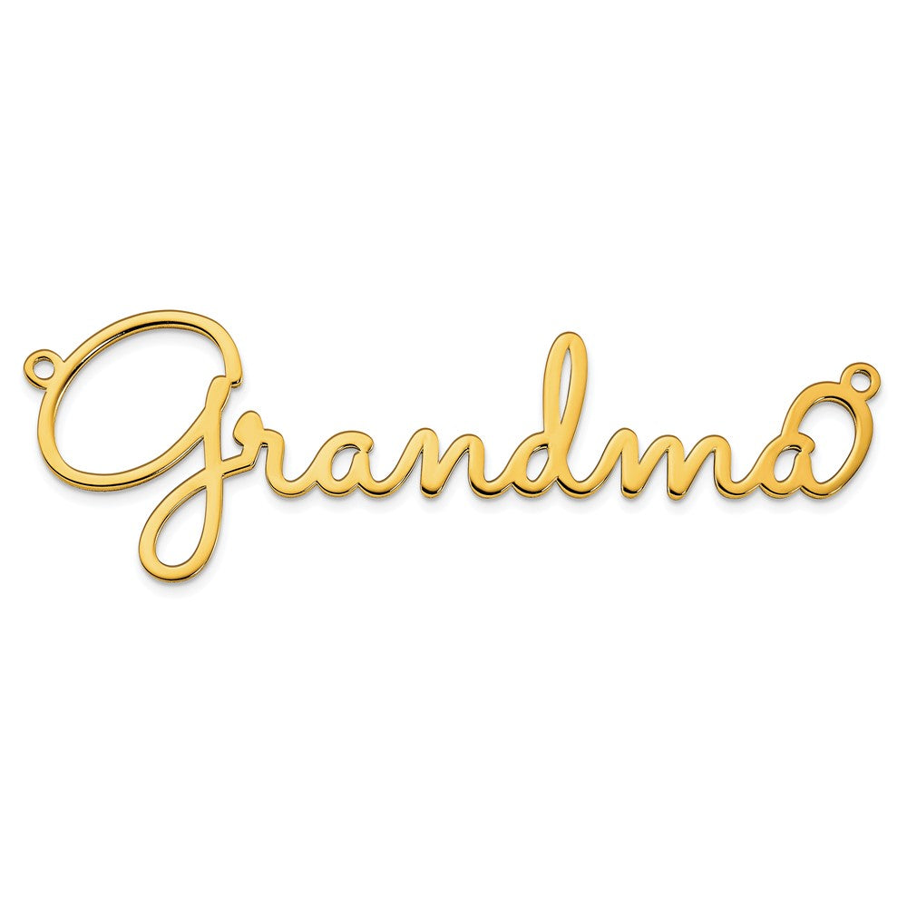 Sterling Silver/Gold-plated Polished Sacramento Font Name Plate