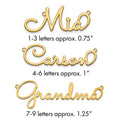 Sterling Silver/Gold-plated Polished Sacramento Font Name Plate