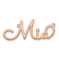 Sterling Silver/Rose-plated Polished Sacramento Font Name Plate