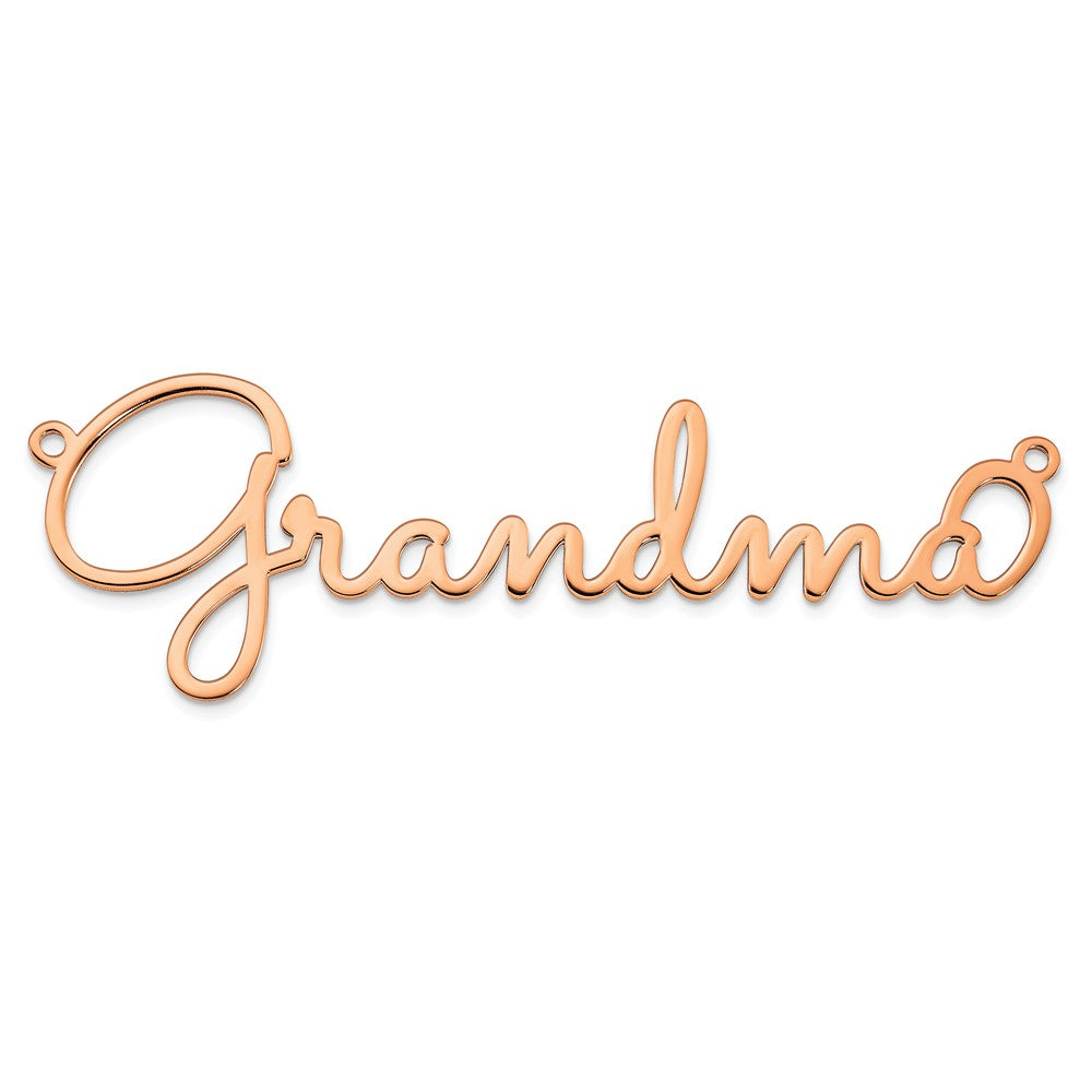 14k Rose Gold Polished Sacramento Font Name Plate