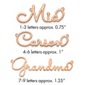 14k Rose Gold Polished Sacramento Font Name Plate