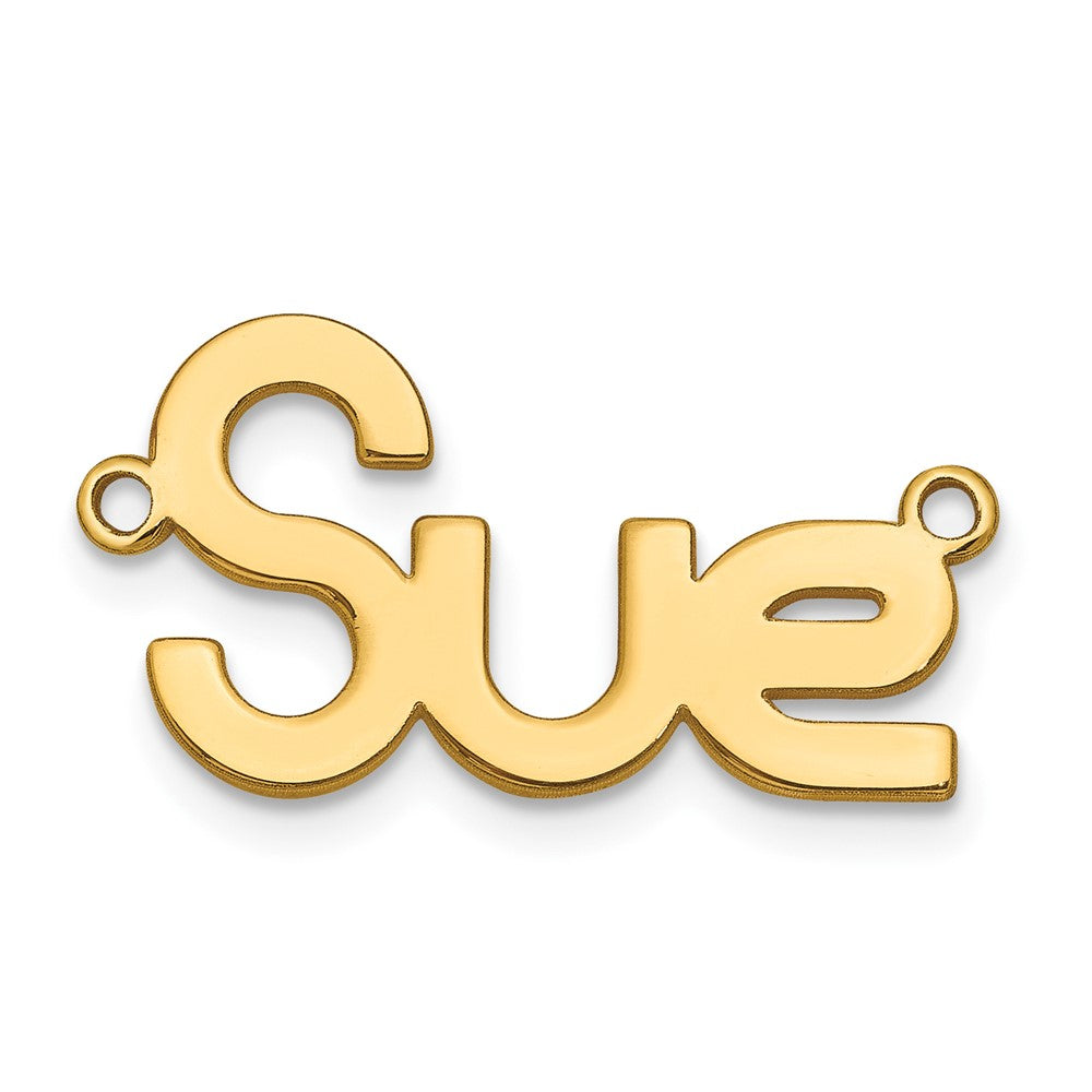 Sterling Silver/Gold-plated Polished Name Plate