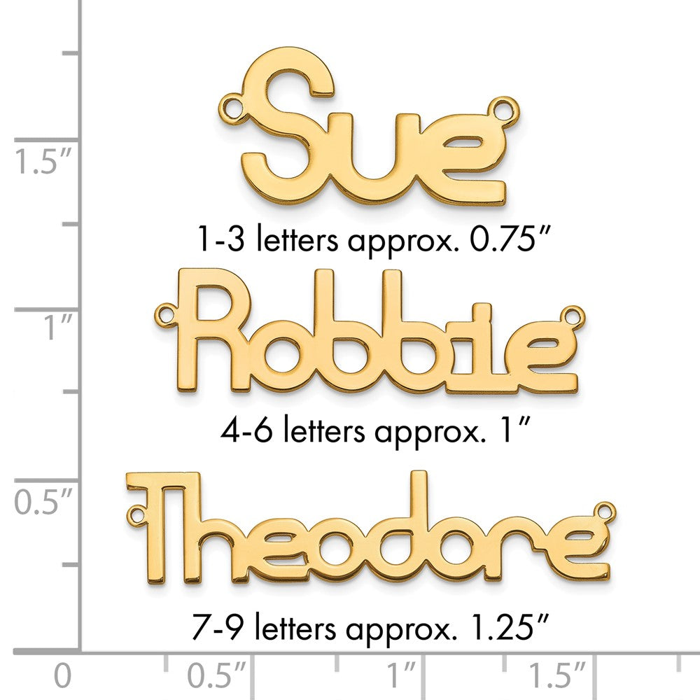 Sterling Silver/Gold-plated Polished Name Plate