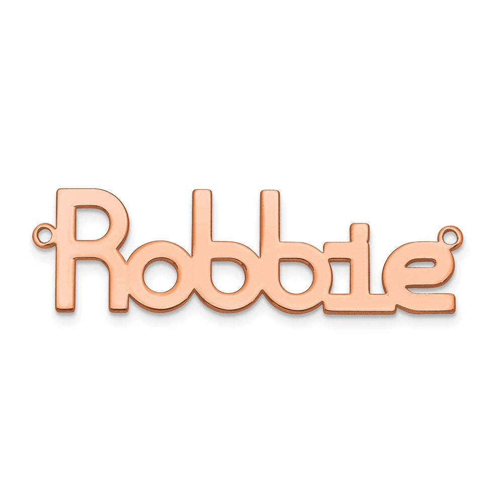 14k Rose Gold Polished Name Plate