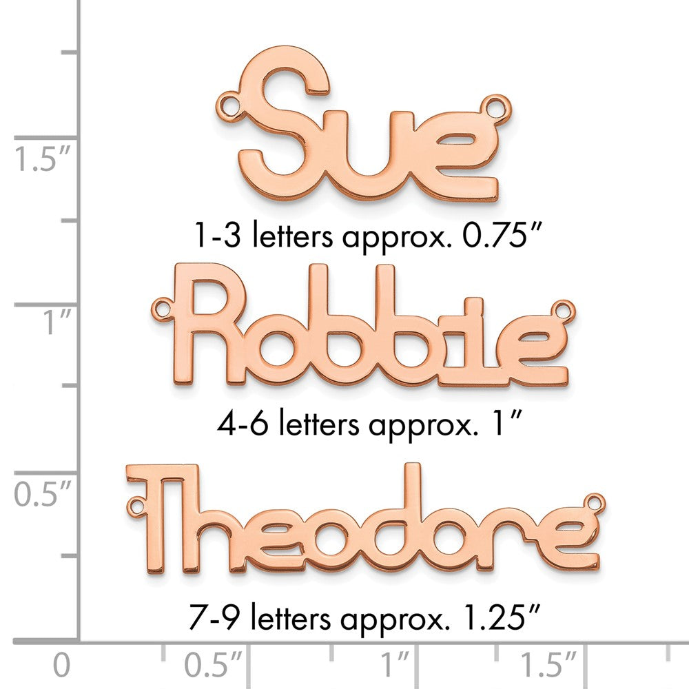 14k Rose Gold Polished Name Plate