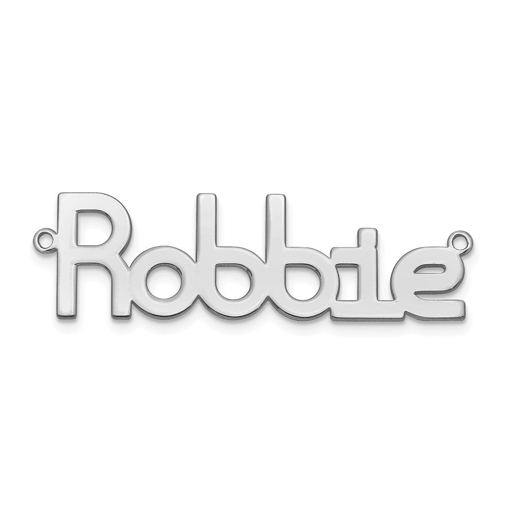 14k White Gold Polished Name Plate