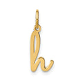 14KY Lower case Letter H Initial Charm