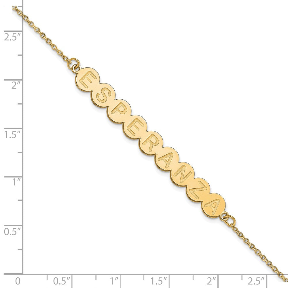 Sterling Silver/Gold-plated 9 Letter Bubble Bracelet