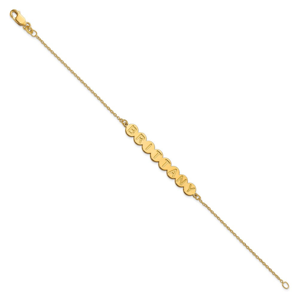 Sterling Silver/Gold-plated 8 Letter Bubble Bracelet