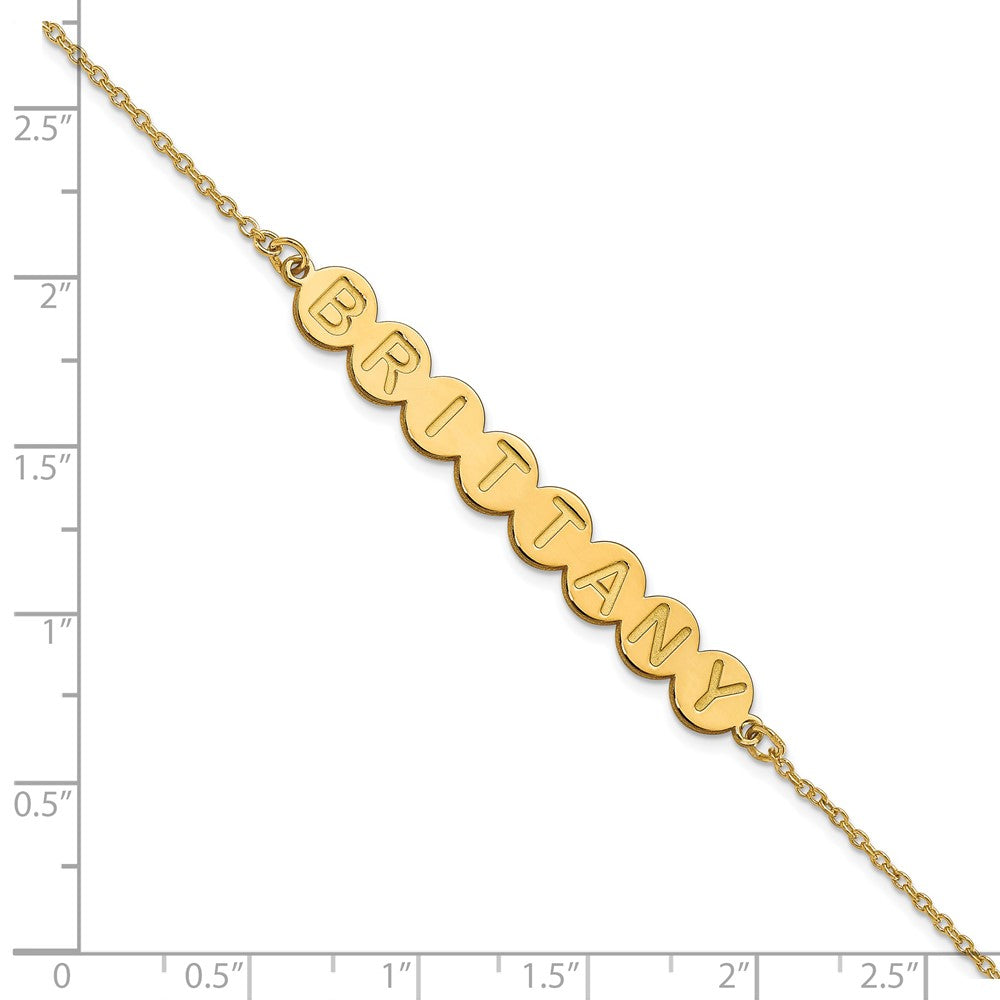 Sterling Silver/Gold-plated 8 Letter Bubble Bracelet