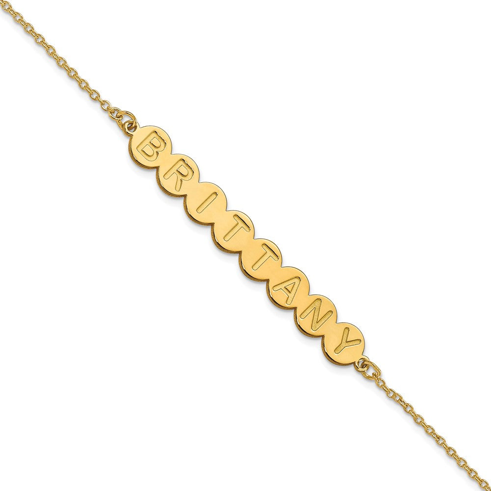 Sterling Silver/Gold-plated 8 Letter Bubble Bracelet