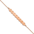 Sterling Silver/Rose-plated 8 Letter Bubble Bracelet