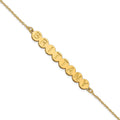 14k Yellow Gold 8 Letter Bubble Bracelet